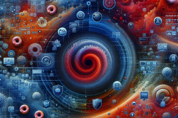 A visually striking image depicting the hidden dangers in the digital landscape, with small donuts scattered in the background. Explore IT security news, data analysis, cybersecurity threats, vulnerabilities, breaches, and protection tips in this captivating illustration.