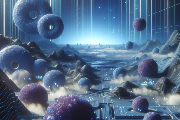 ALT text: A futuristic digital landscape with hidden small donuts scattered throughout, symbolizing the need to protect against hidden cybersecurity dangers. This image accompanies a blog post discussing recent cybersecurity incidents and the importance of implementing protection measures for organizations.