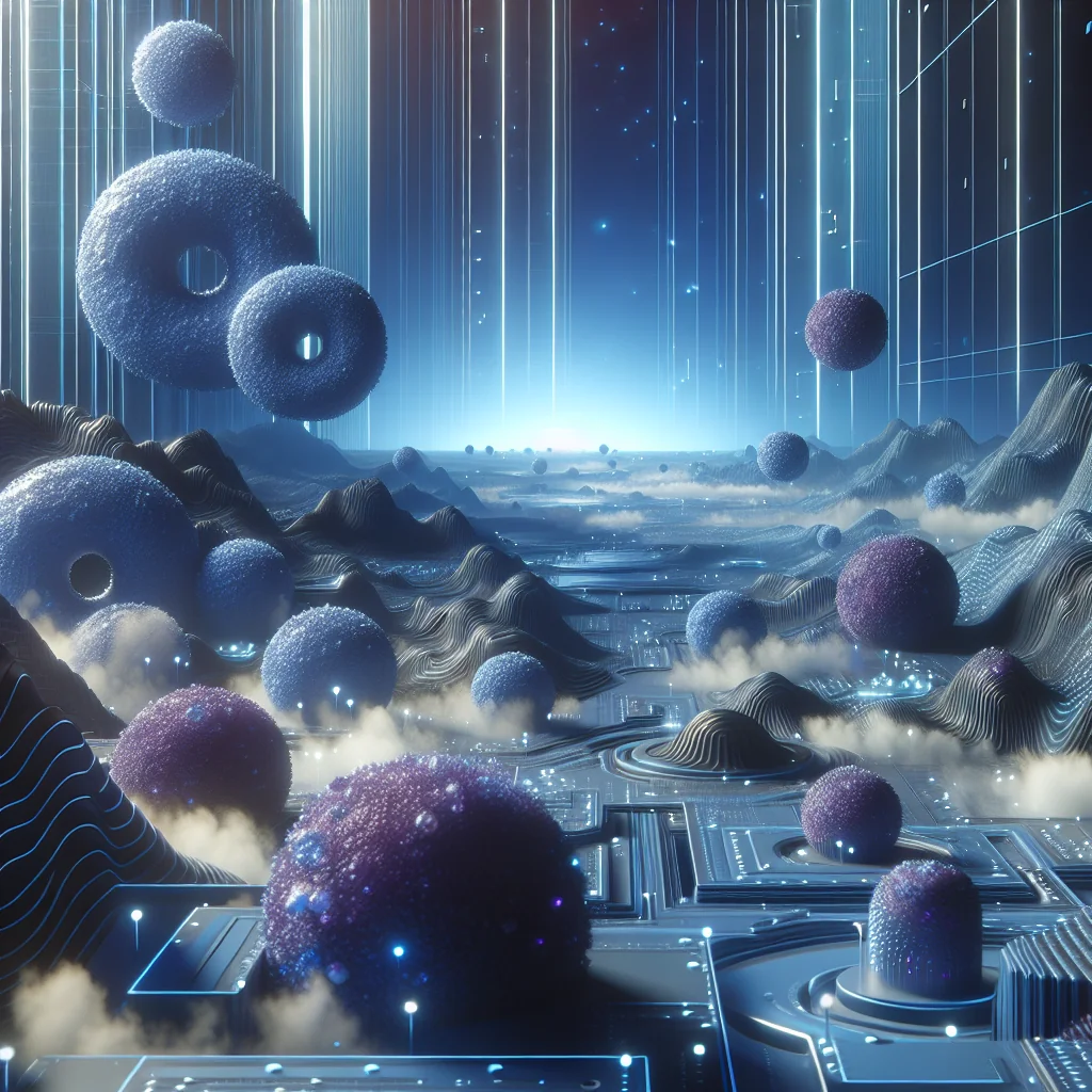 ALT text: A futuristic digital landscape with hidden small donuts scattered throughout, symbolizing the need to protect against hidden cybersecurity dangers. This image accompanies a blog post discussing recent cybersecurity incidents and the importance of implementing protection measures for organizations.