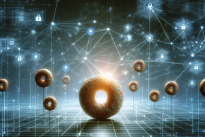 Image alt text: "Background image featuring hidden small donuts, symbolizing hidden vulnerabilities in the digital landscape. Stay tuned for IT security news and updates on protecting your systems."
