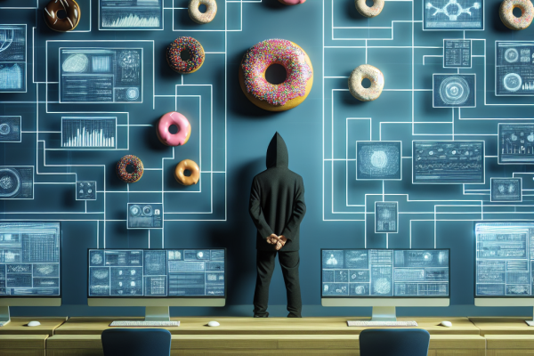 Image ALT text: Background image of a computer screen with hidden small donuts, symbolizing the importance of vigilance and attention to detail in IT security news.