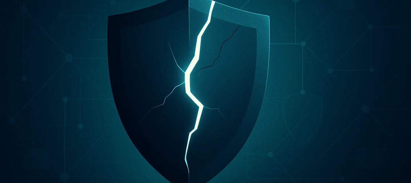 Ilustracija strežnika z e-poštnim ščitom in opozorilno ikono, ki simbolizira ranljivost v Cisco Secure Email Gateway