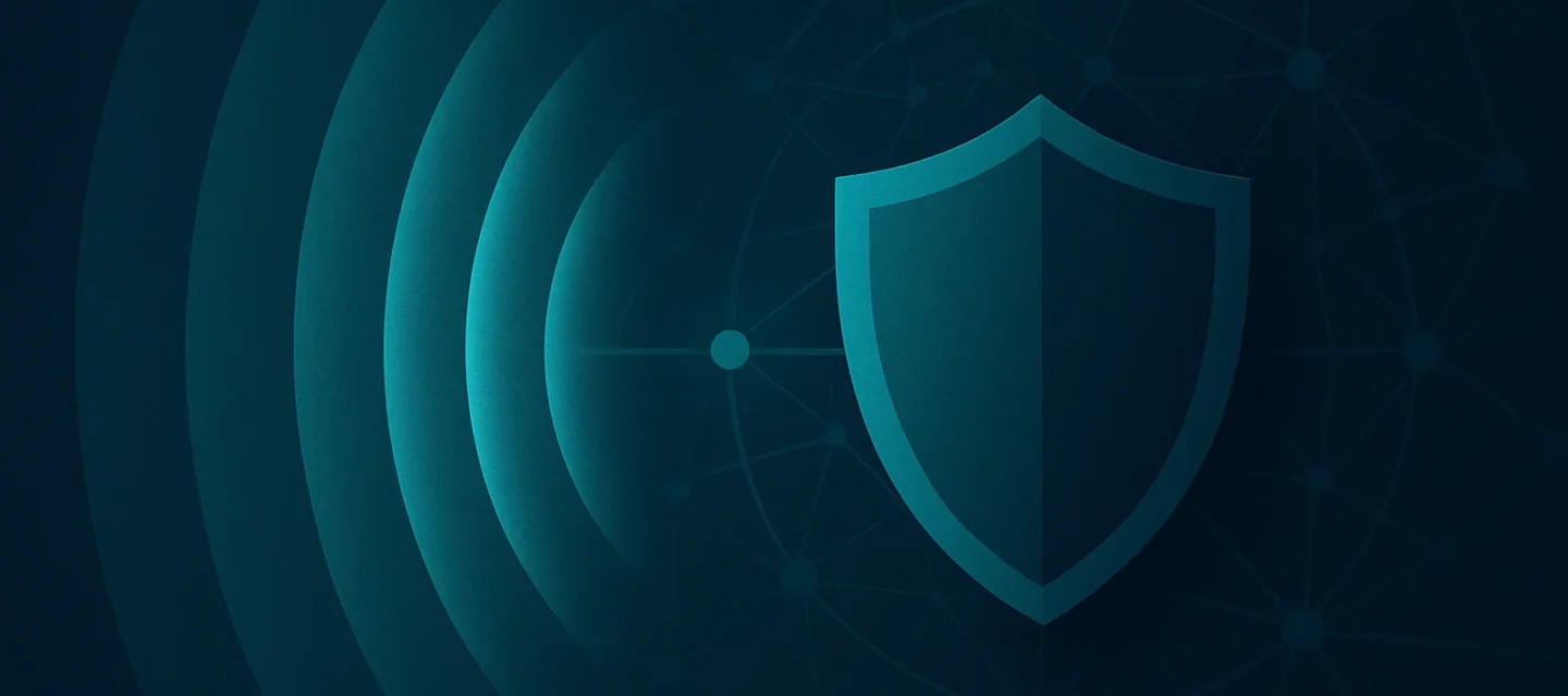Ilustracija omrežnega strežnika z opozorilno ikono, ki simbolizira ranljivosti v Cisco Secure Email Gateway